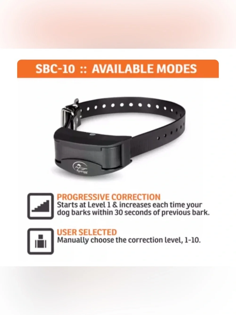 SportDOG® Brand NoBark 10 Collar - Rechargeable - Waterproof & Submersible